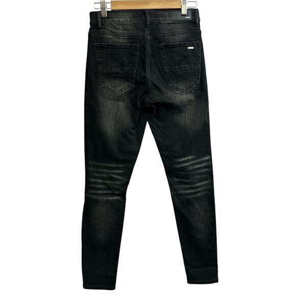 Amiri Black Paint Drop Core Logo Skinny Jeans Size 0/30 Distressed New - Picture 4 of 13